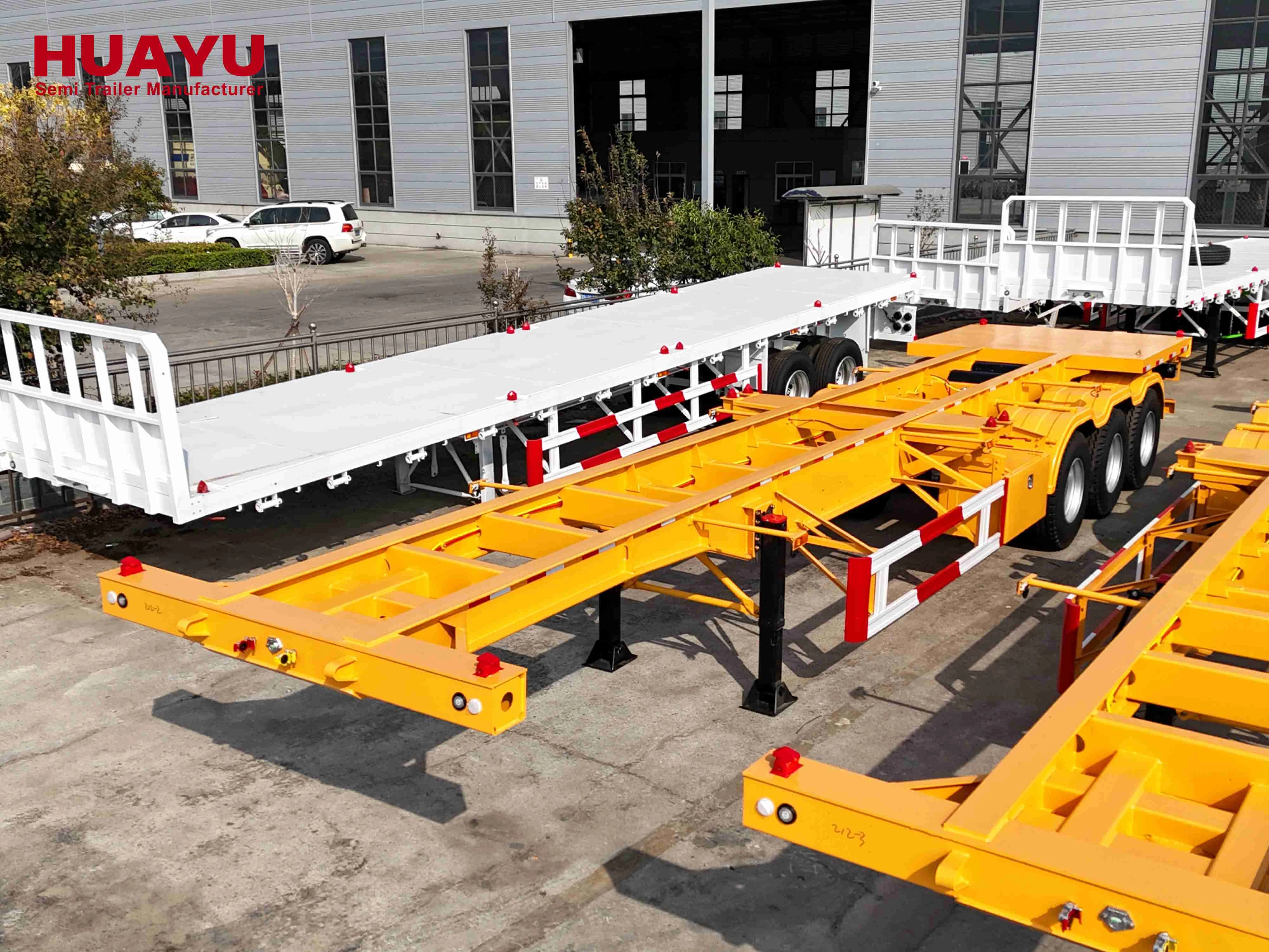 3 Axles 40FT Skeleton Trailer
