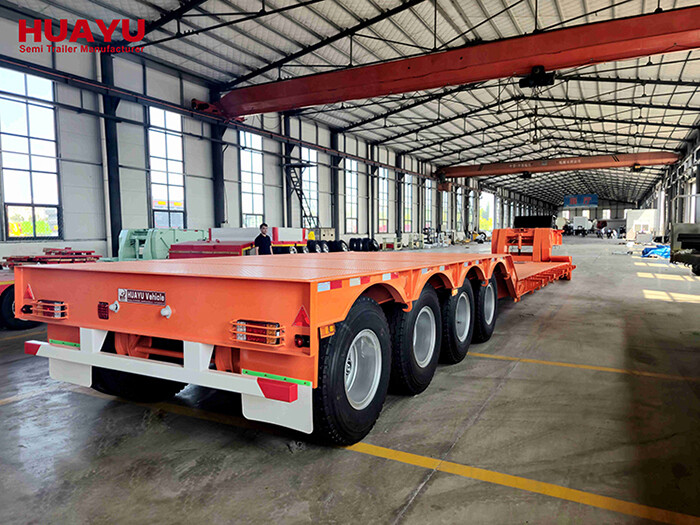 4 Axles 120Ton Detachable Gooseneck Lowboy Semi Trailer
