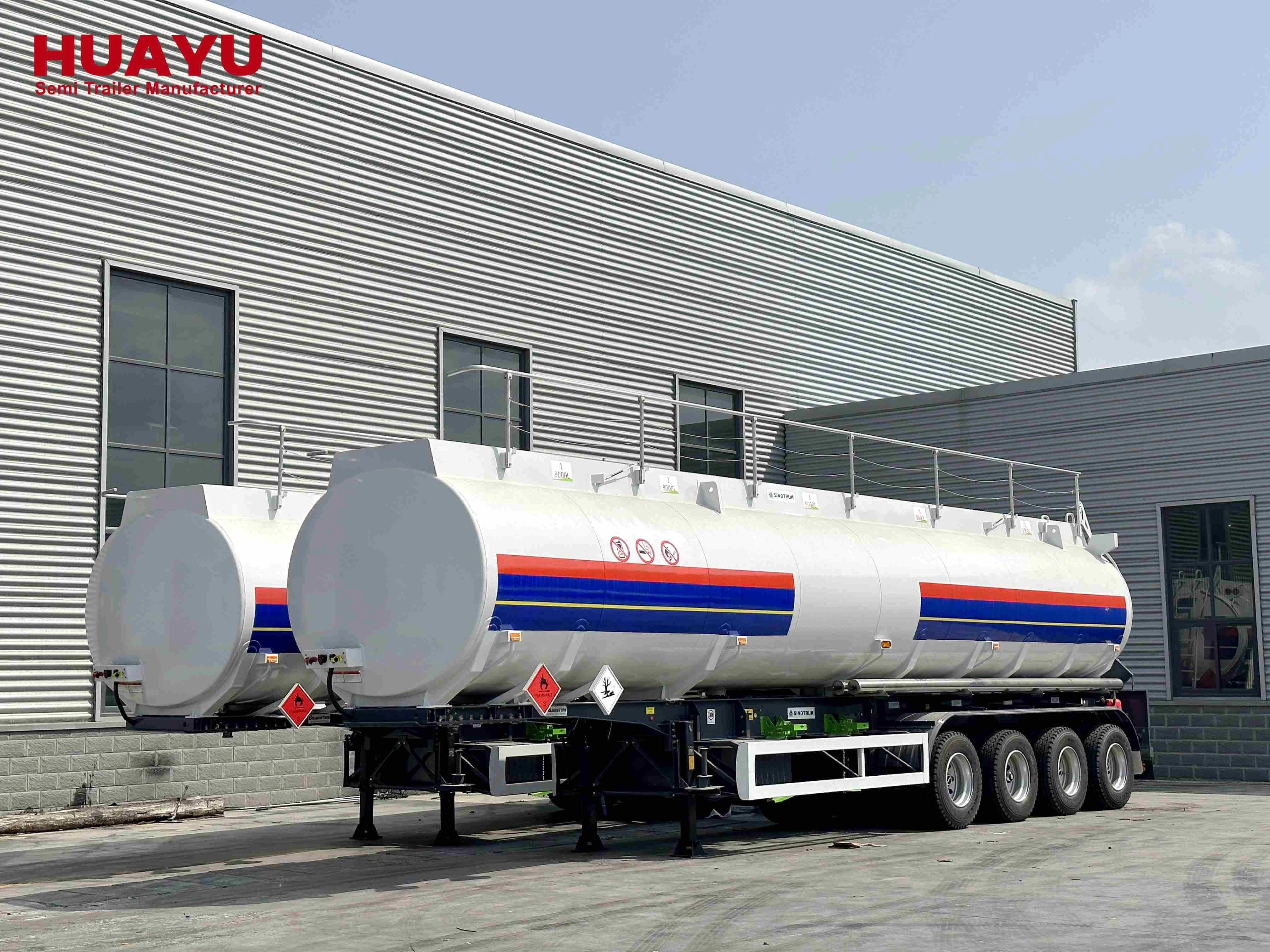 4 Axles Carbon Steel Oil Tanker Semi Trailer