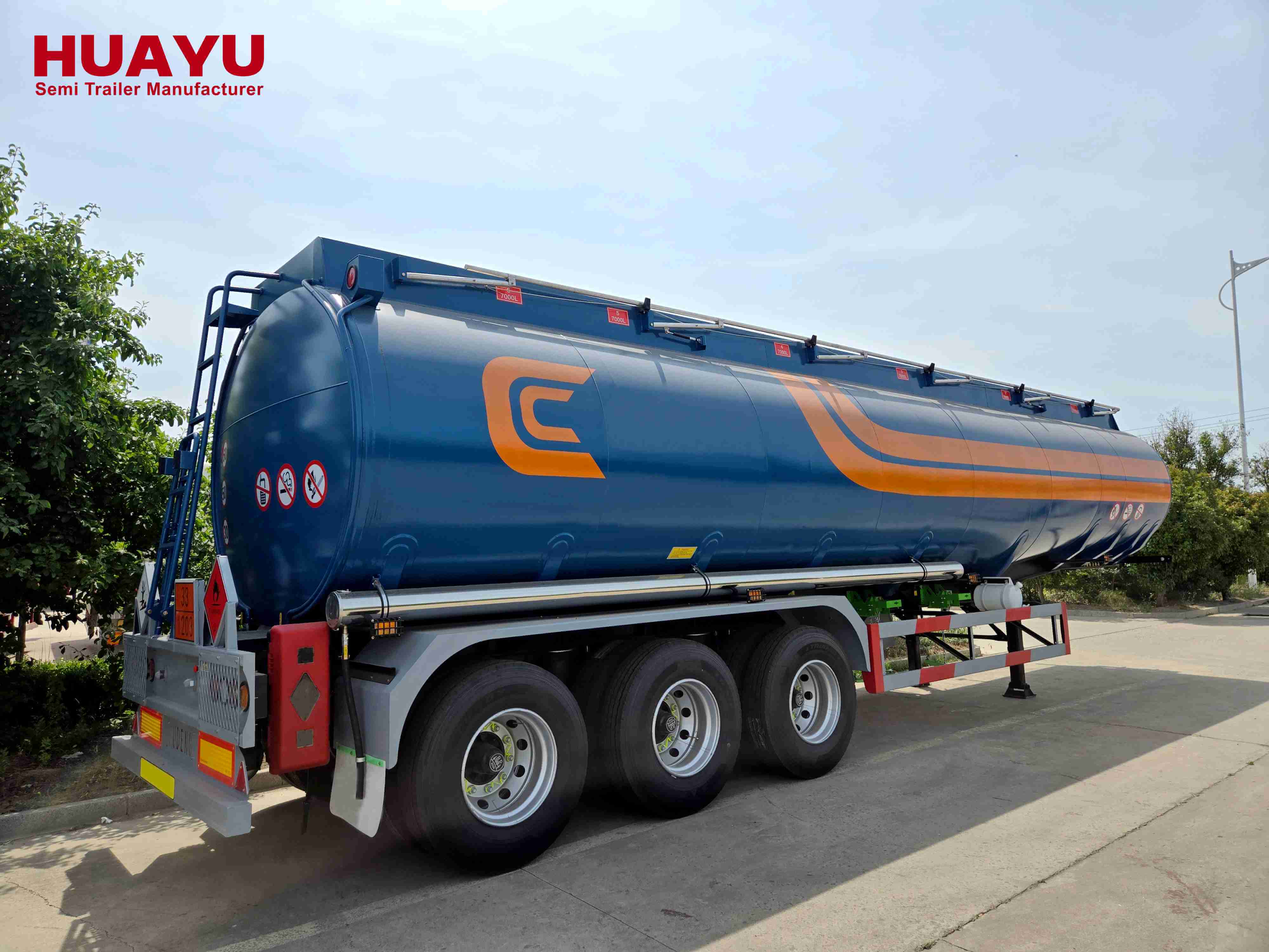 40000 Liters Tri Axles Petrol Tanker Semi Trailer