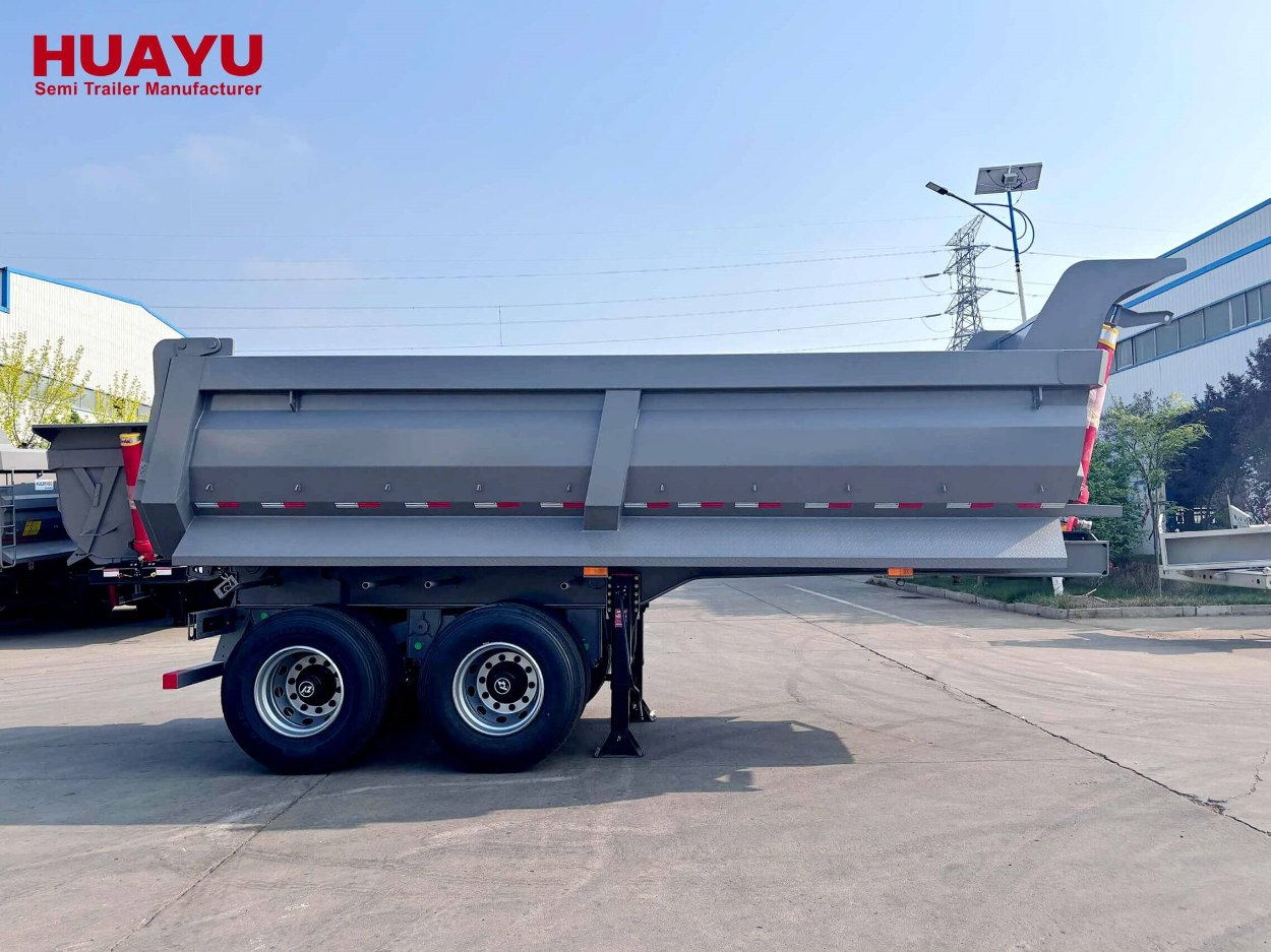 2 Axle End Dump Tipper Semi Trailer
