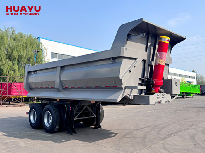 2 Axle End Dump Tipper Semi Trailer