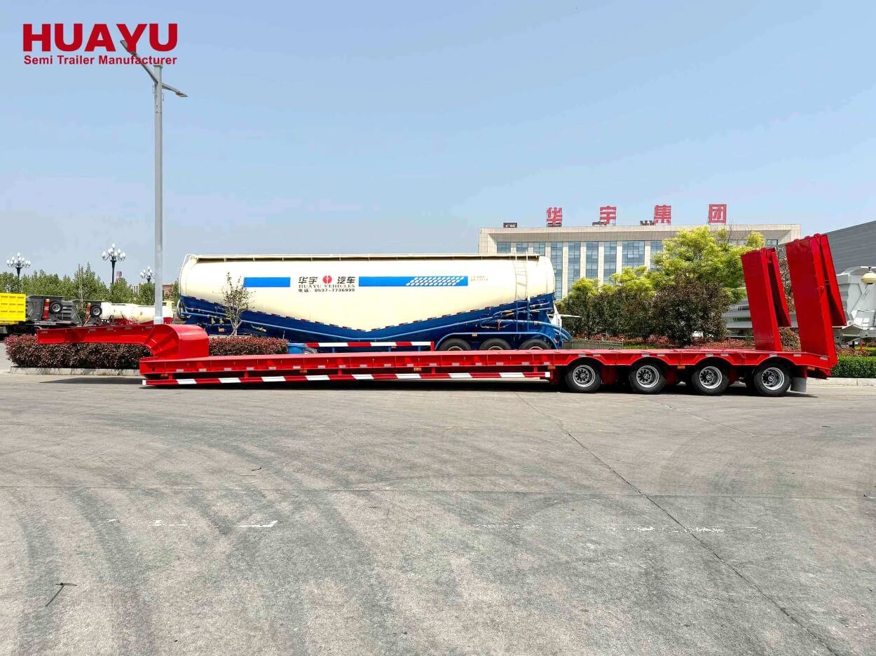4 Axle New Heavy Equipment Lowbed Trailer Truck Semi Trailers