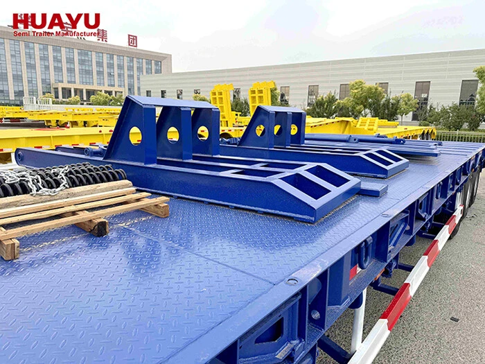 3 Axles 80Ton Lowbed Semi Trailer