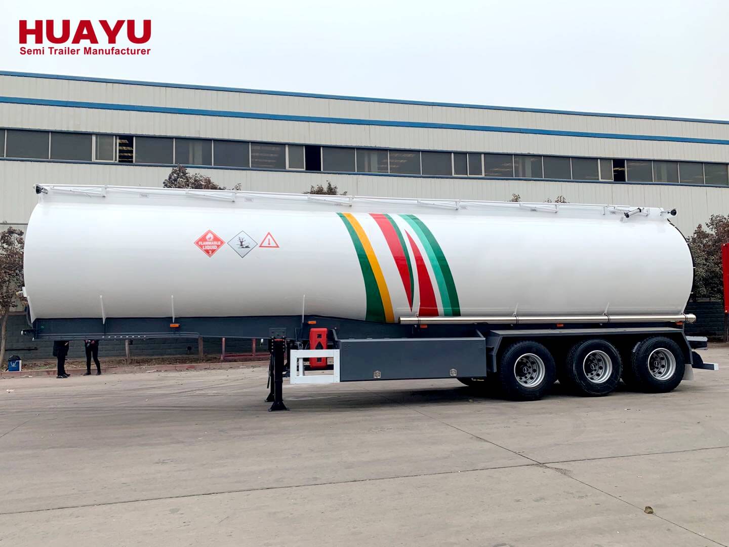 42000L Fuel Petrol Diesel Gasoline Tanker Semi Trailer