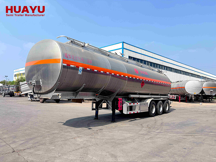 3 Axle 45000L Aluminum Oil Fuel Tanker Semi Trailer
