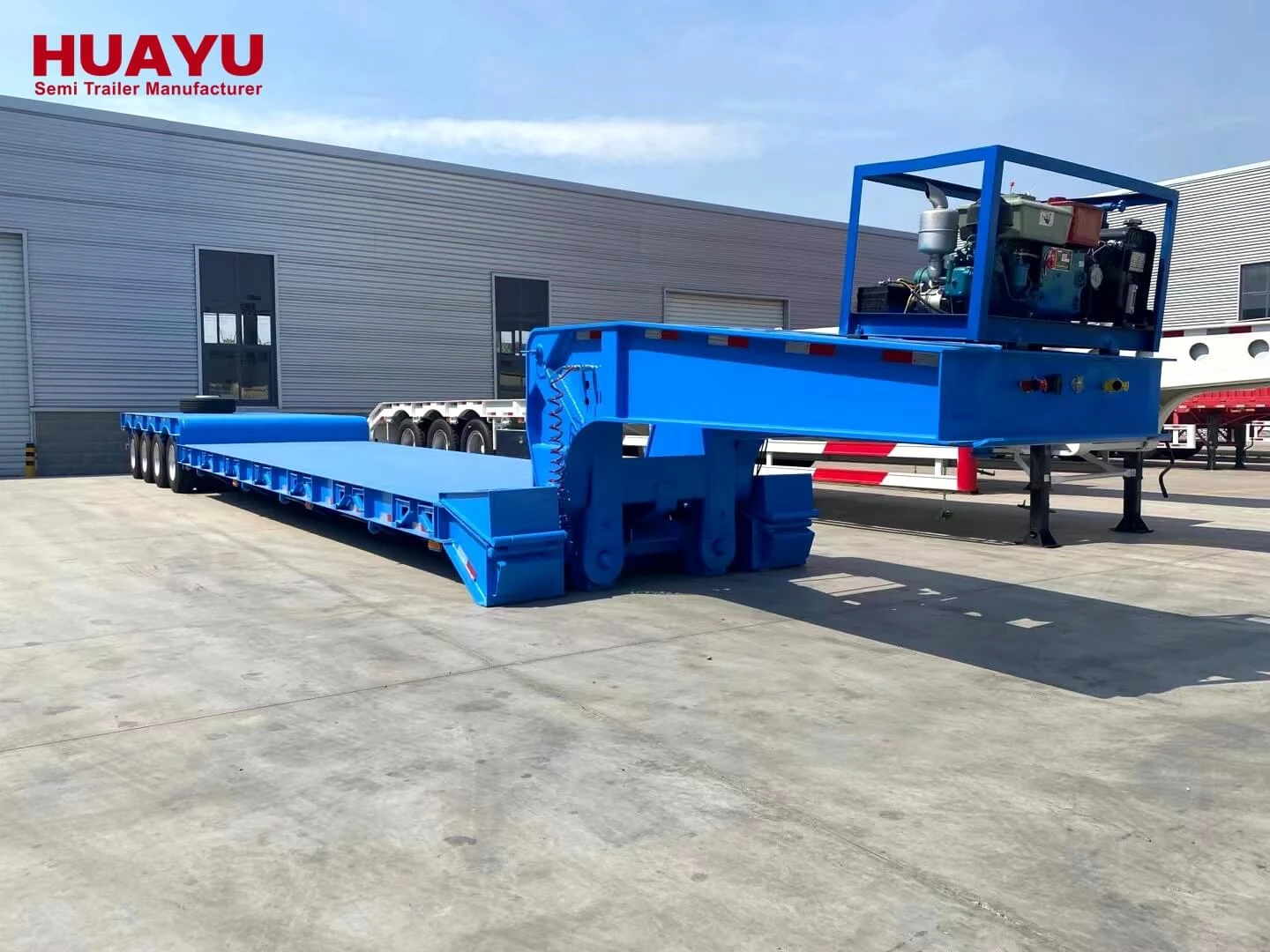 4 Axles Removable Gooseneck Lowbed Semi Trailer