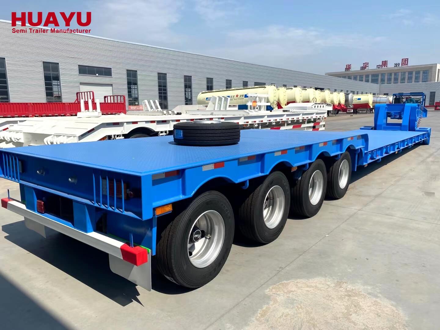 4 Axles Removable Gooseneck Lowbed Semi Trailer