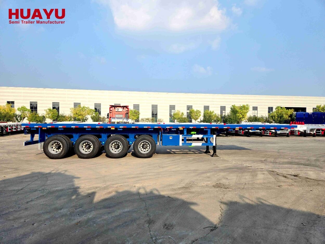 4 Axles 40FT Flatbed Container Semi Trailers