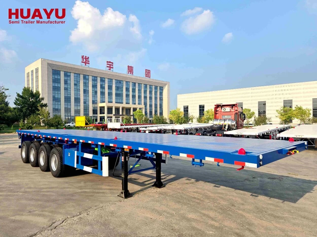 4 Axles 40FT Flatbed Container Semi Trailers