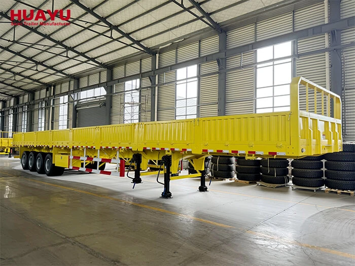 4 Axles 80Ton extendable sidewall semi trailer