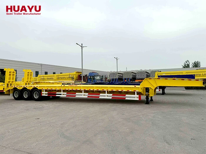 Tri Axles 60Ton Mechanical Transport Low Loader Semi Trailer