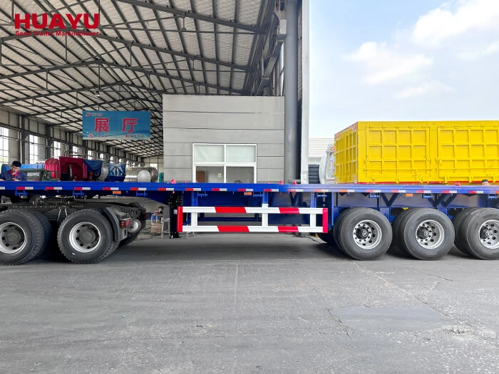 3 Axles 20 40 FT Container Flatbed Semi Trailers
