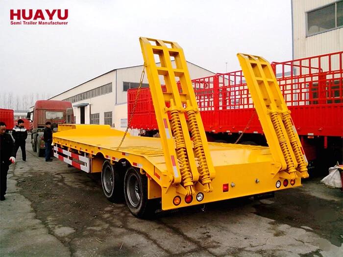 2 Axle New Heavy Equipment Lowbed Truck Semi Trailers