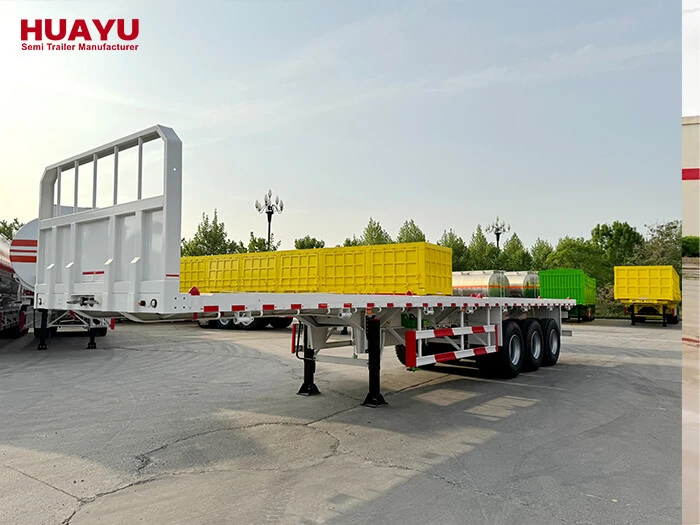 3 Axles 40FT Flatbed Semi Trailer For Sale