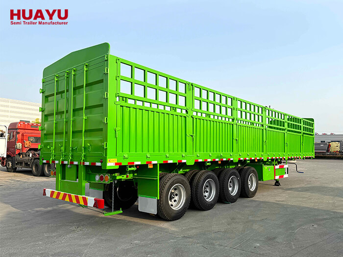 4 Axles Side Wall Fence Cargo Semi Trailer