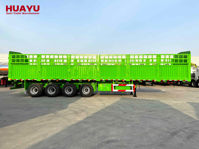 4 Axles Side Wall Fence Cargo Semi Trailer