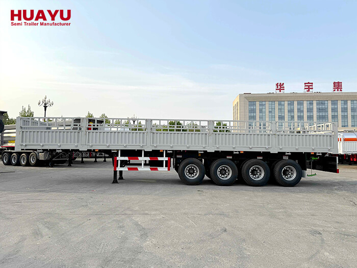 4 Axle 80T Livestock Transport Cargo Fence Semi Trailer