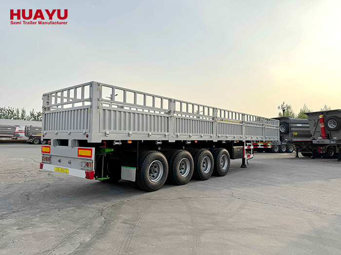 4 Axle 80T Livestock Transport Cargo Fence Semi Trailer