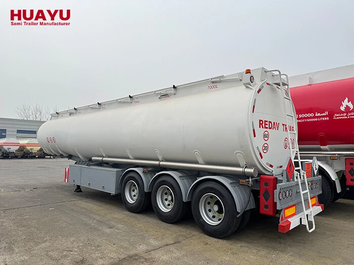 42000L Diesel Oil Aluminum Tanker Semi Trailer