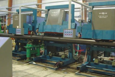 On-line weld seam annealing