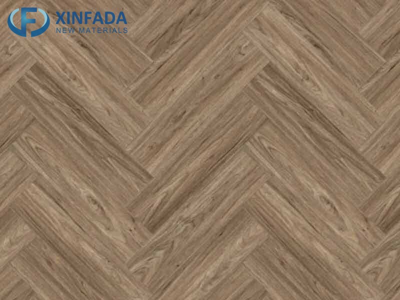 Indoor Herringbone Wood Grain Spc Flooring Tiles Size 150mmx750mmx6.0mm with 1.5mm