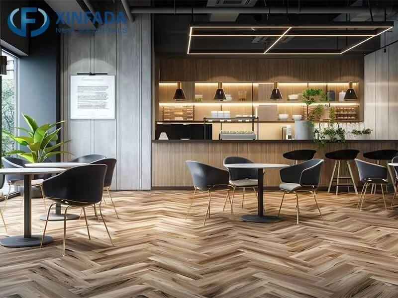Hot selling spc floor waterproof 100% 8mm 12mm herringbone laminate floor