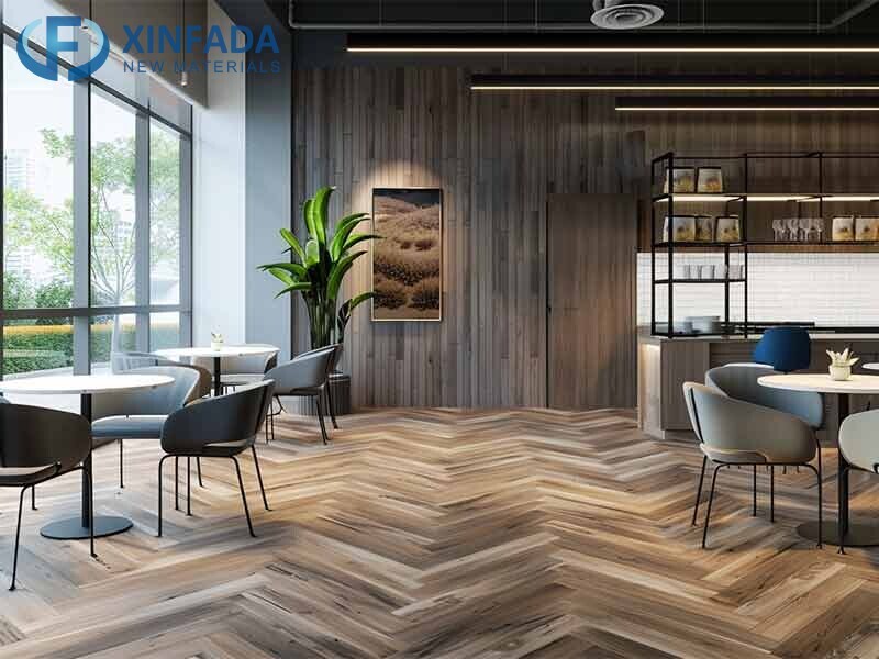 Hot selling spc floor waterproof 100% 8mm 12mm herringbone laminate floor