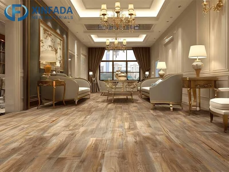 LVT wood grain effect 100% waterproof dry back peel and stick PVC flooring, high quality