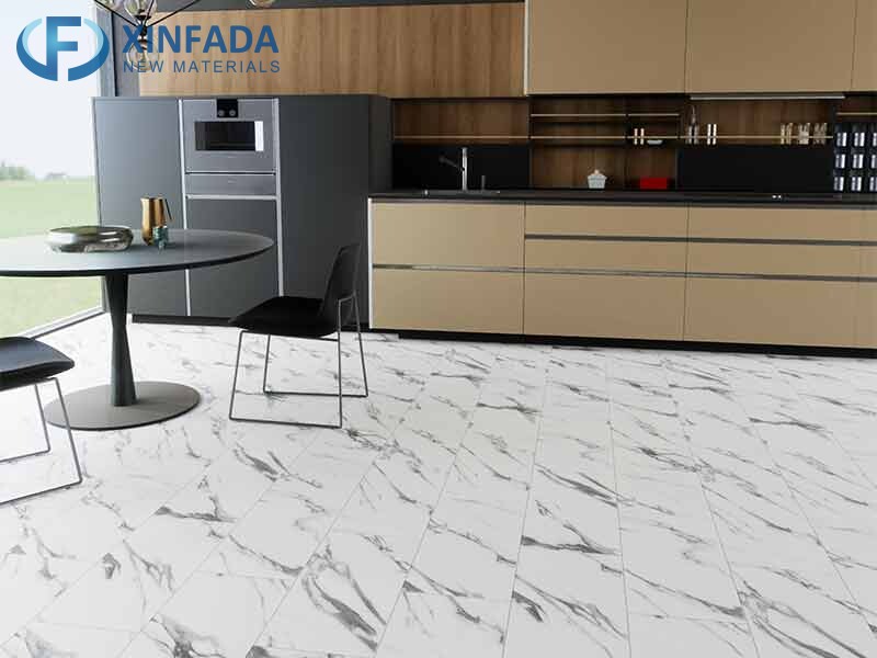 Marble Look Semi Rigid PVC Lvt Floor Tiles