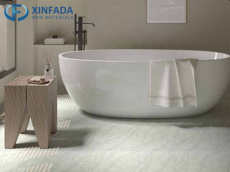 Marble Look Semi Rigid PVC Lvt Floor Tiles