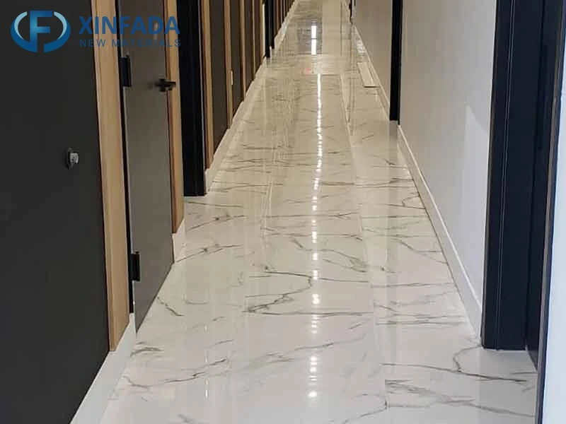 Wood Grain PVC Vinyl 2.0mm Tile And Marble Lvt/SPC Sticker Floor Stone Marble Look Vinyl Flooring