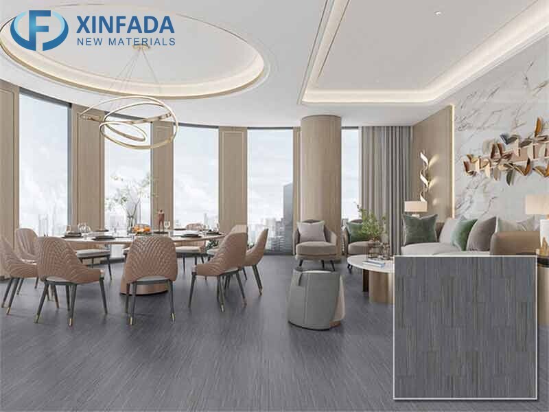 Pvc vinyl carpet manufacturer in china LVT board floor glued gym carpet effect