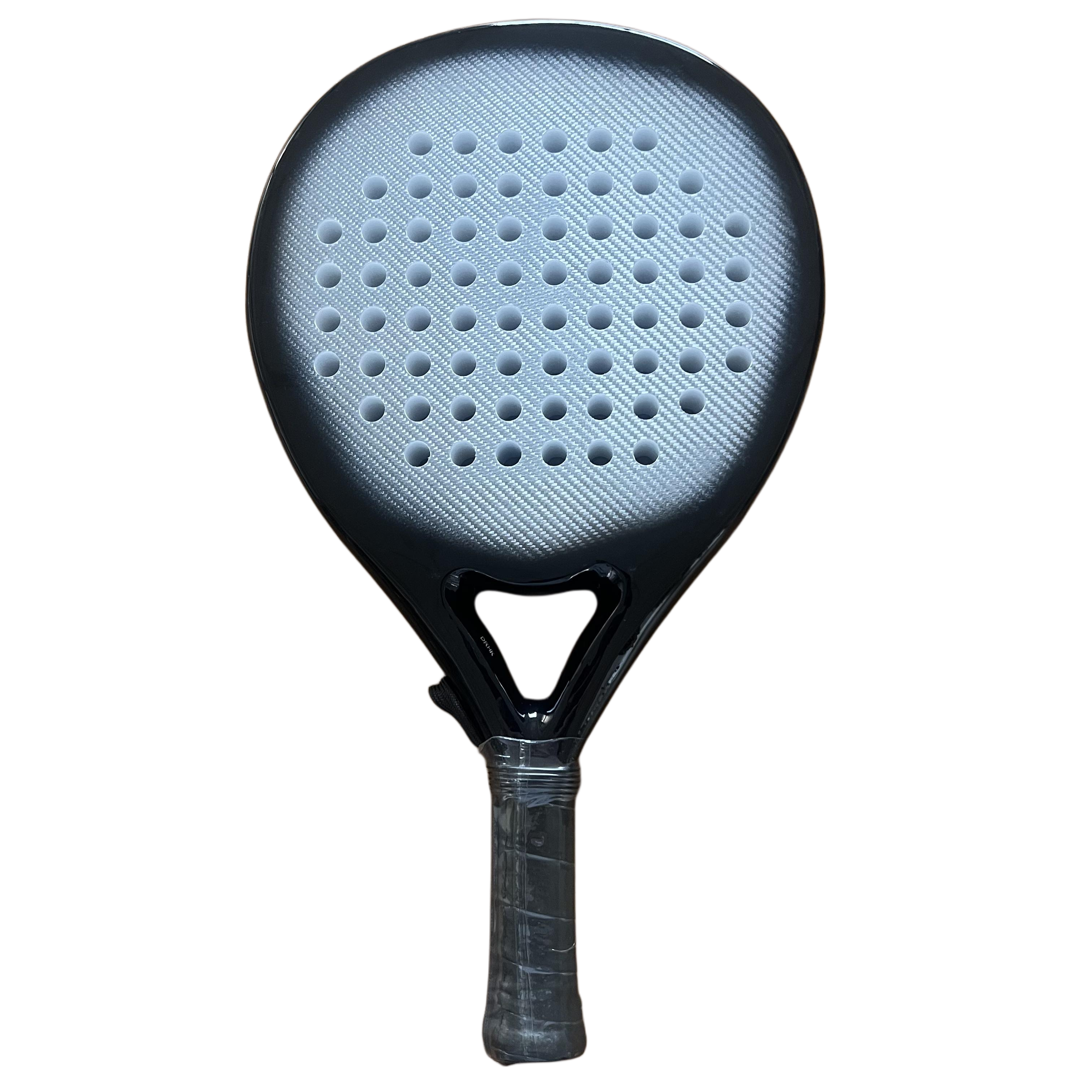 New Carbon Fiber Racket with Glossy EVA Surface. Tennis Racket with Logo.