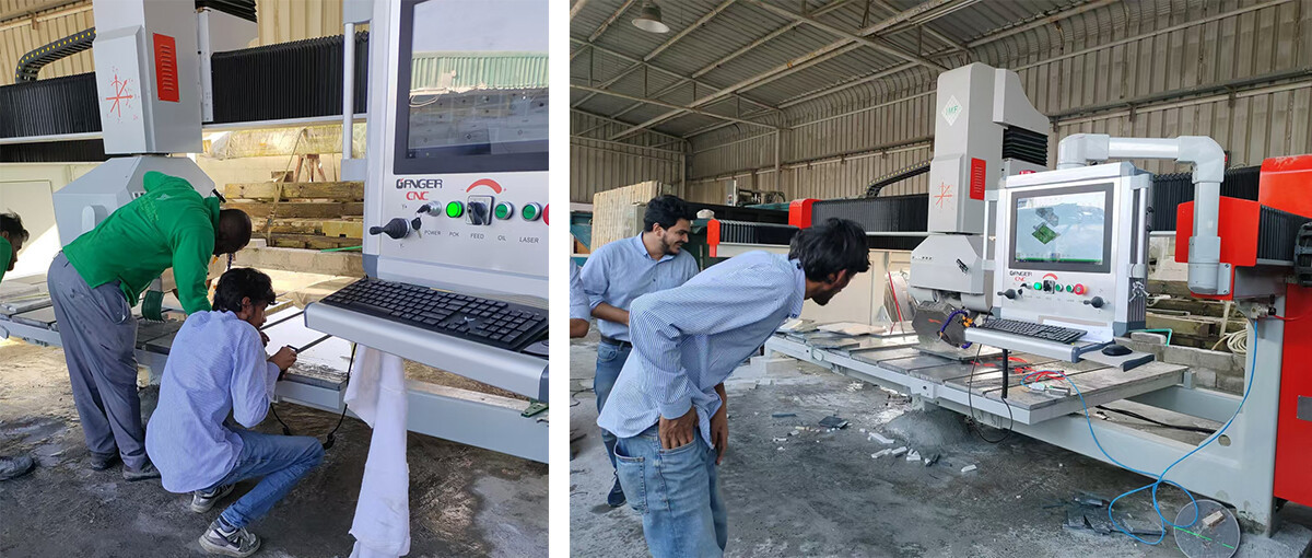 Training  5-axis  GQ-3220D Bridge Saw in UAE