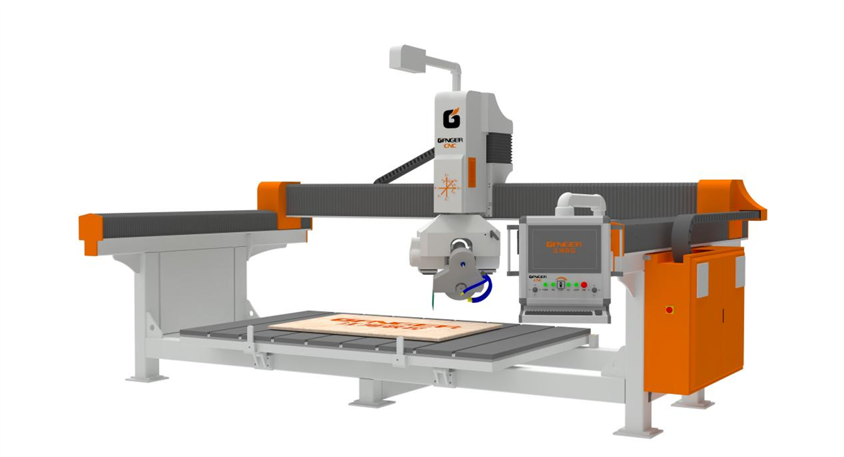 Upgrade new model 5 Axis CNC Bridge Saw GQ-3220DSM
