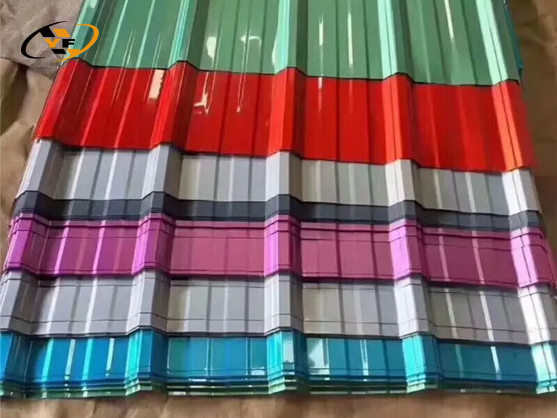 Chapa de acero galvanizado para techos corrugado de calibre 22 con revestimiento de color y laminado en zinc