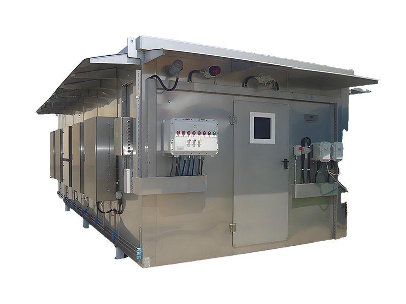 The explosion-proof analysis cabin is a specialized workspace used in dangerous environments where flammable, explosive gases or dust exist.