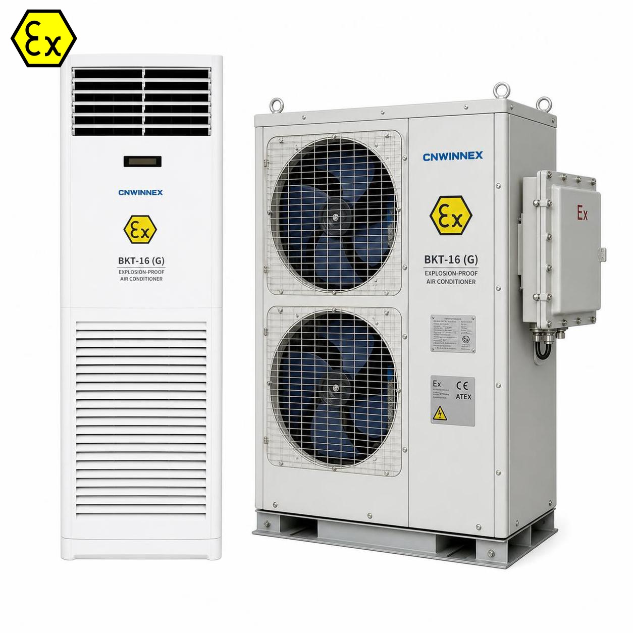 CNWINNEX BKT 16 (G) Split Type Floor Standing Explosion Proof Air Conditioner|T3 High Ambient Rated, Cooling & Heating Industrial Explosion Proof Temperature Control Unit CNWINNEX BKT 16 (G) Split Type Floor Standing Explosion Proof Air Conditioner|T3 High Ambient Rated, Cooling & Heating Industrial Explosion Proof Temperature Control Unit