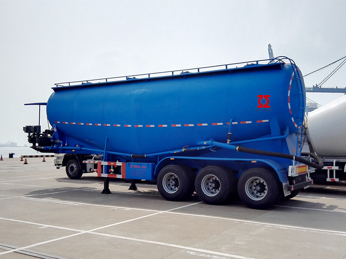 3 Axle Bulk Cement Tanker Semi Trailer with Air compressor