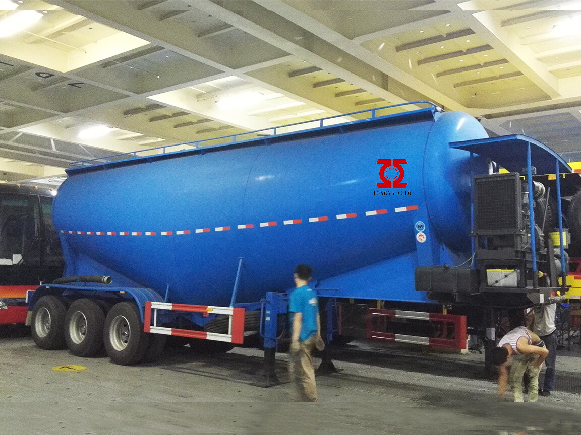 3 Axle Bulk Cement Tanker Semi Trailer with Air compressor