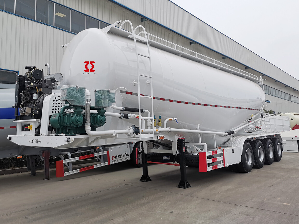 Tongya Automobile Co.,Ltd--4 AXLE BULK CEMENT TANKER SEMI TRAILER