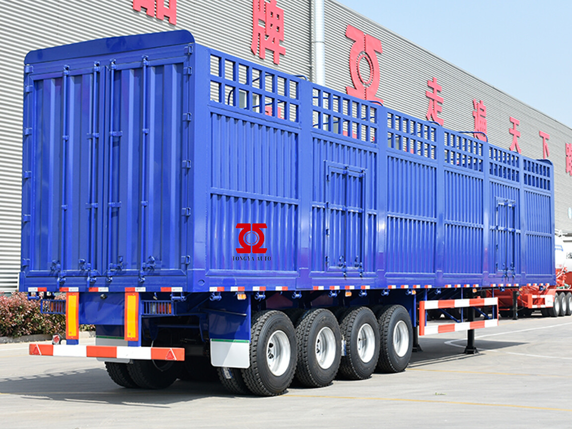 4 AXLE BULK CARGO TRANSPORT FENCE SEMI TRAILER