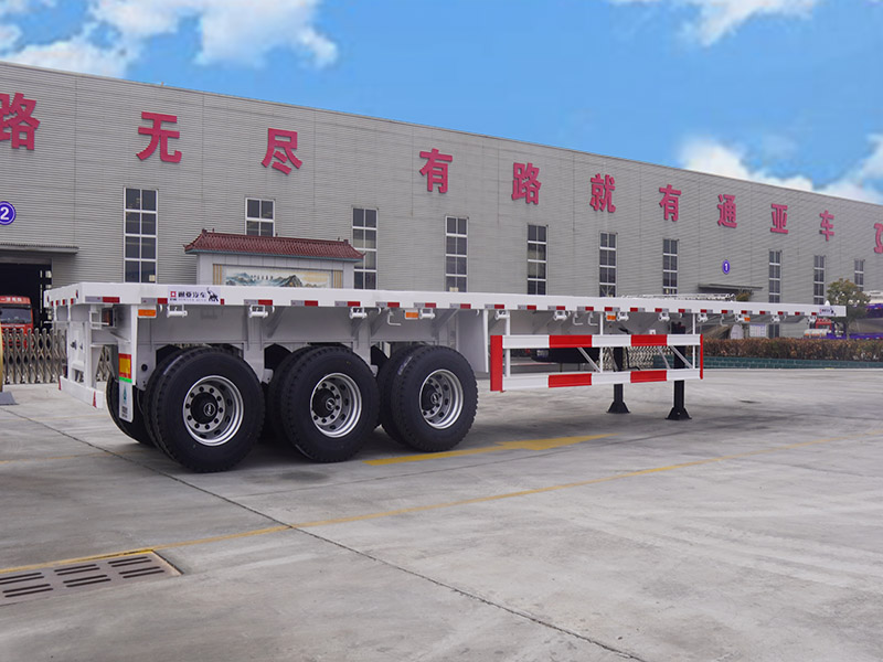Flatbed Semi Trailer-For transportation of containers, easy loading and unloading