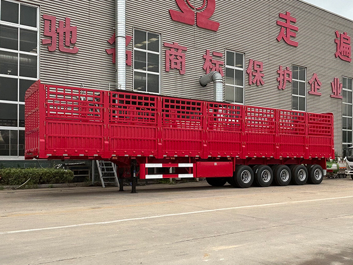 5 Axle Side Wall Semi Trailer with Bulk Cargo
