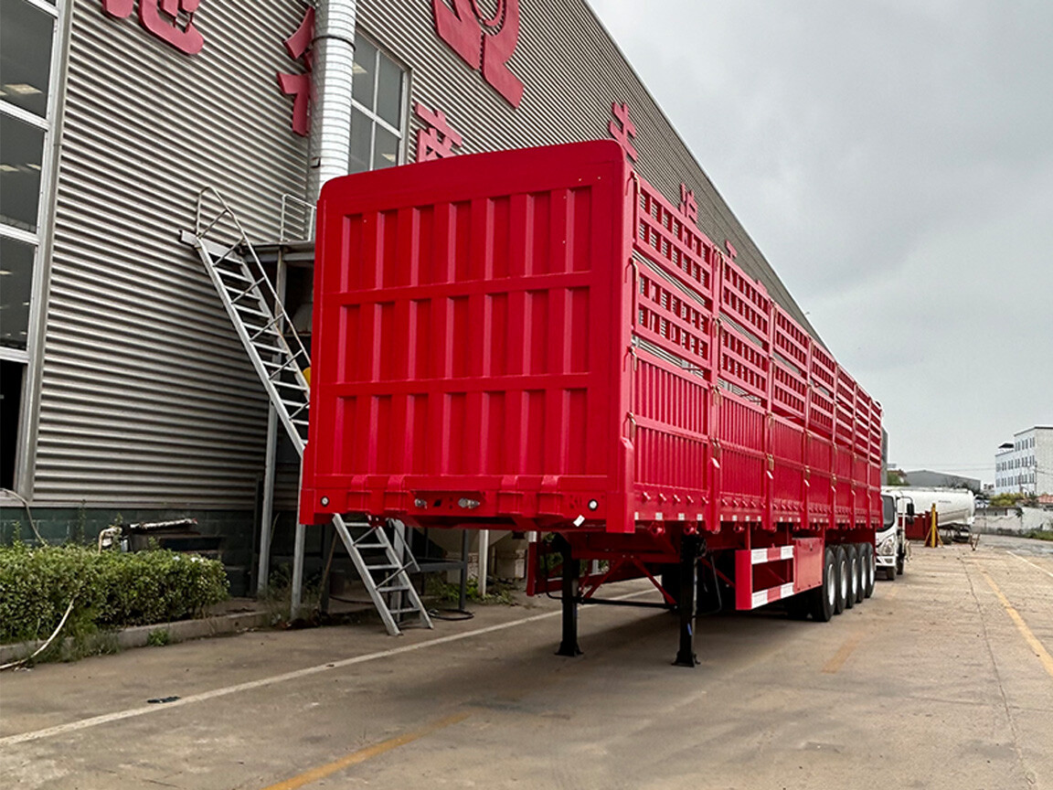 5 Axle Side Wall Semi Trailer with Bulk Cargo