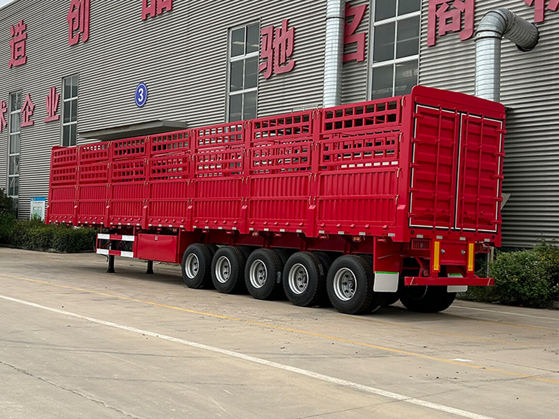 5 Axle Side Wall Semi Trailer with Bulk Cargo