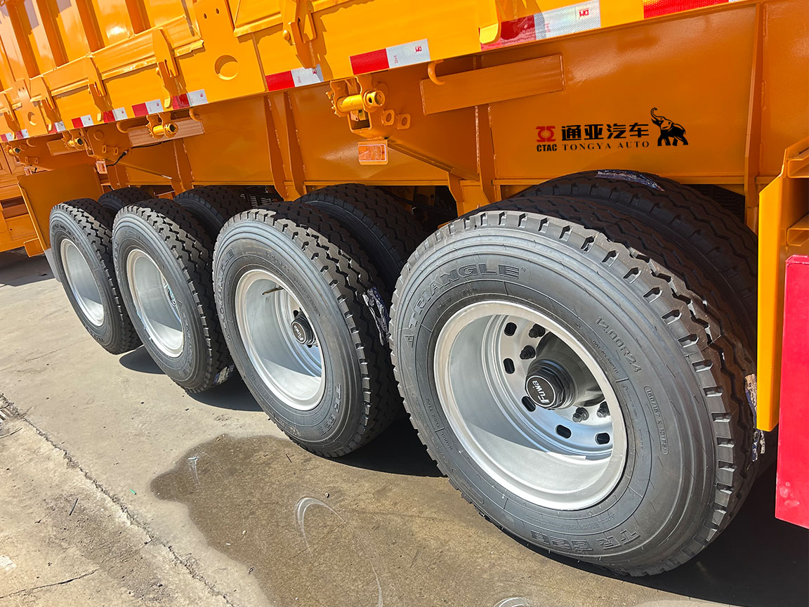 120T 4 Axle Side Dump Semi Trailer 