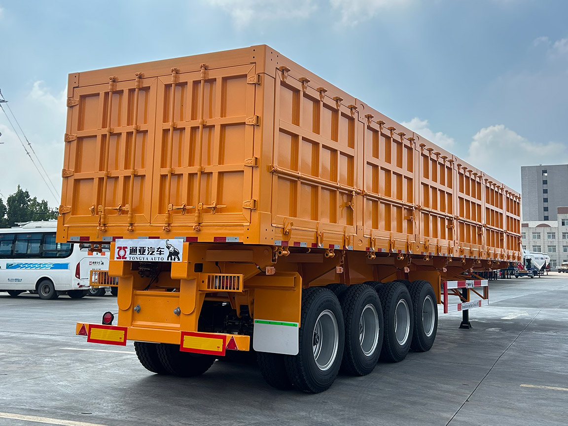 120T 4 Axle Side Dump Semi Trailer 