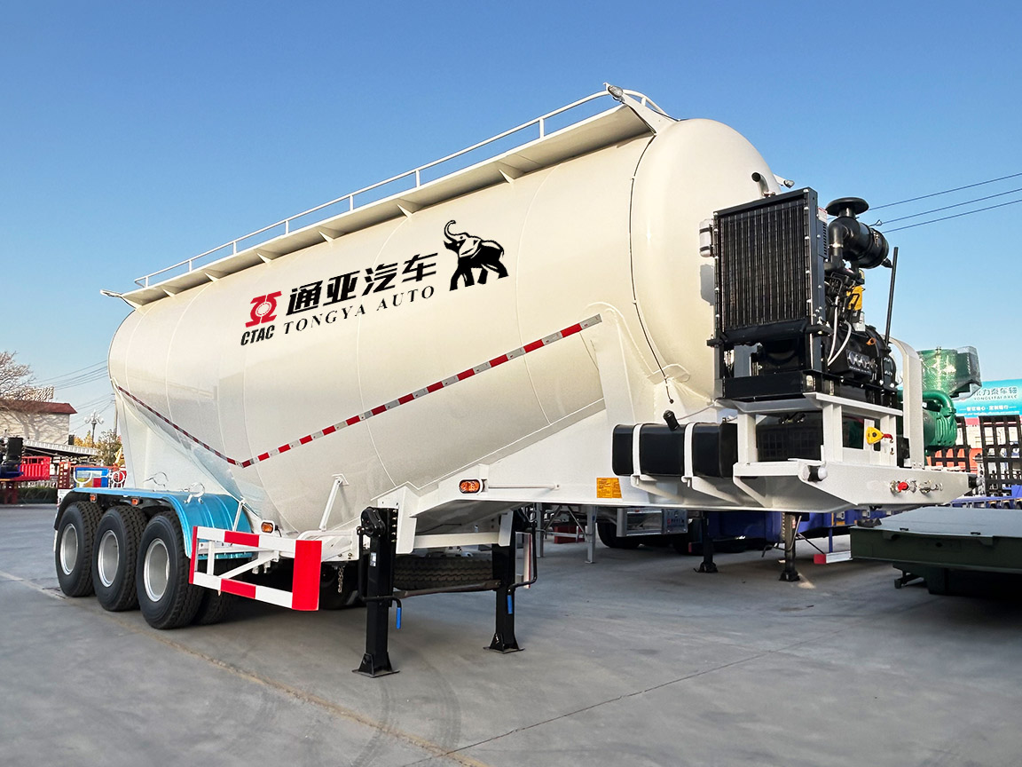 3 Axle 40T Bulk Cement Tanker Semi Trailer